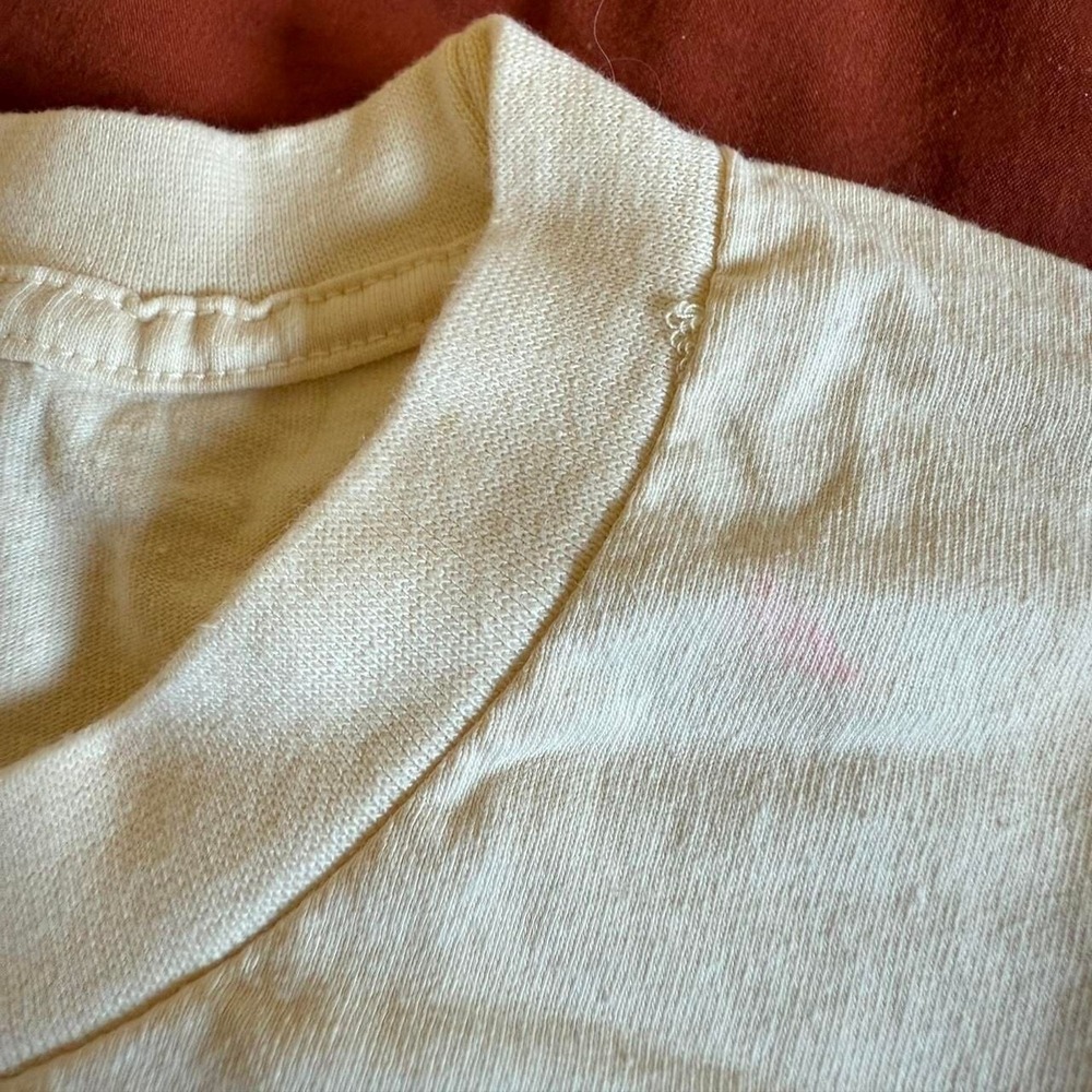 Vintage Smoorhsum‎ Company Mushroom Embroidered T-Shirt, Cream, Size XL - Picture 4 of 4